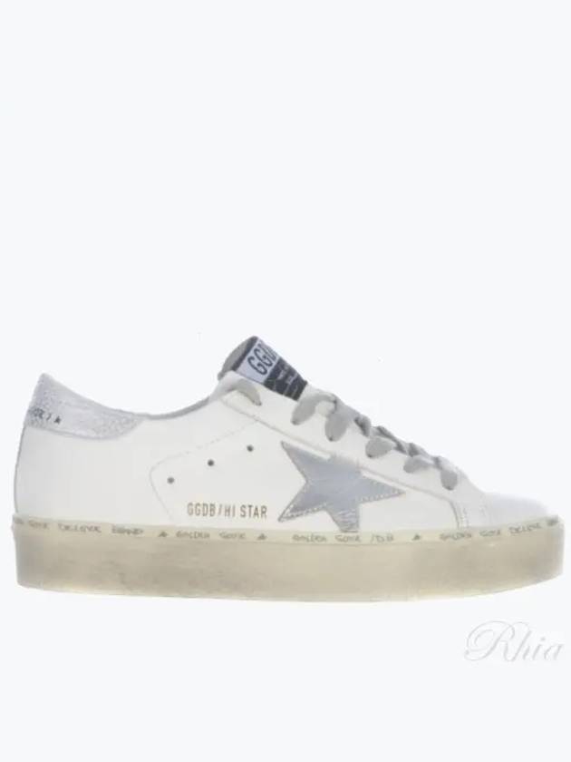 Hi Star White Metallic Silver Heel Tab Sneakers - GOLDEN GOOSE - BALAAN 2