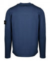 Men's Wappen Patch Round Neck Knit Top Dark Blue - STONE ISLAND - BALAAN 7