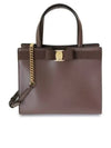 Vara Bow Top Handle Tote Bag Caraway Seed - SALVATORE FERRAGAMO - BALAAN 2