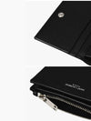 Grain de Poudre Embossed Leather Zipper Card Wallet Black - SAINT LAURENT - BALAAN 4