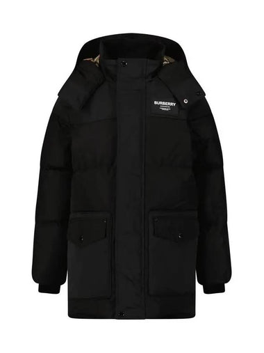 Kids Women s Horseferry Hooded Jacket Black 8053726 - BURBERRY - BALAAN 1