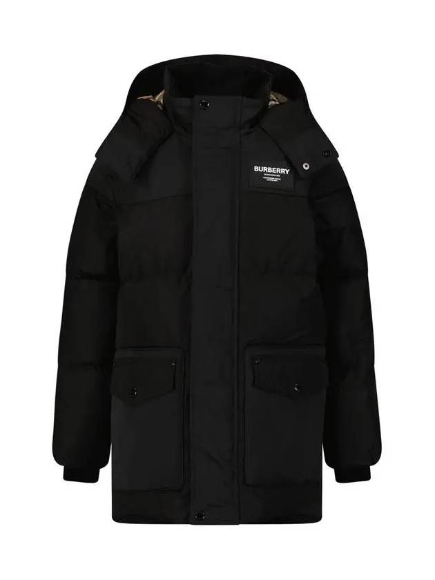 Kids Horseferry Hooded Jacket Black 8053726 - BURBERRY - BALAAN 2