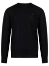 Logo Crew Neck Wool Knit Top Black - POLO RALPH LAUREN - BALAAN 2