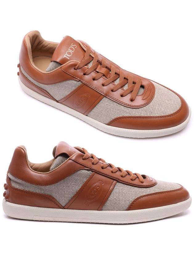 Logo Low Top Sneakers Beige Brown - TOD'S - BALAAN 2