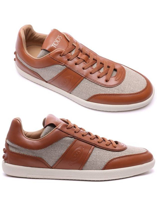 Logo Low Top Sneakers Beige Brown - TOD'S - BALAAN 2