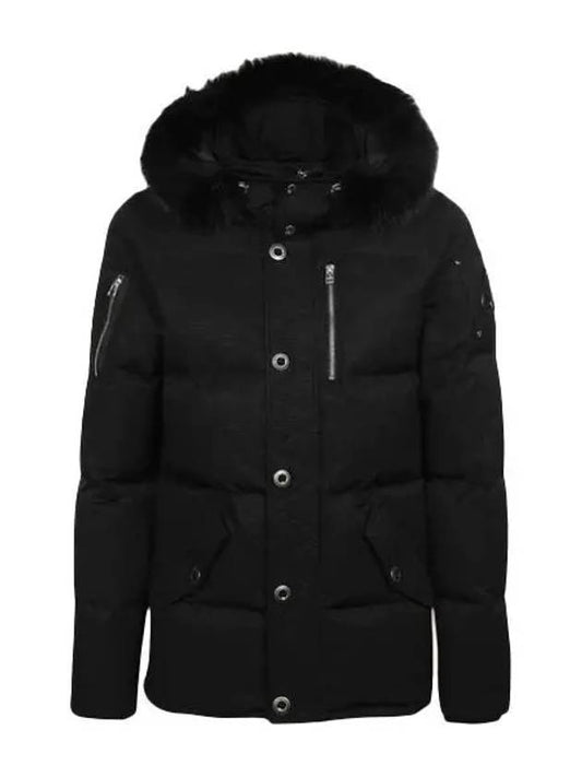 Threequarter Down Jacket Black Fox Fur Black - MOOSE KNUCKLES - BALAAN 2