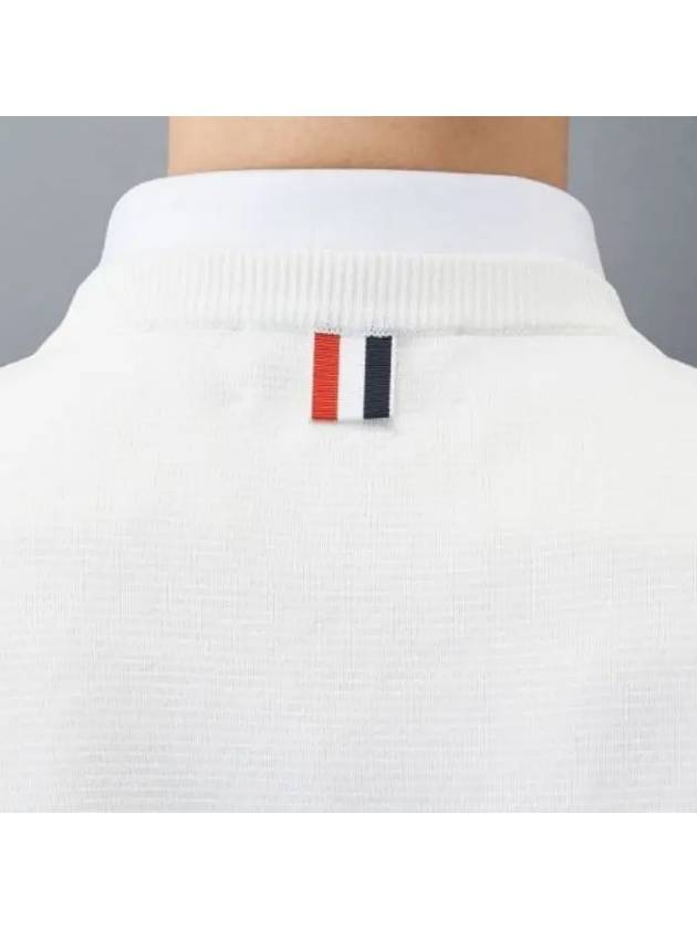 4 Bar Armband Milano Stitch Knit Top White - THOM BROWNE - BALAAN 6