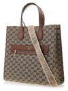 Monogram Jacquard Tote Bag Beige - MICHAEL KORS - BALAAN 3