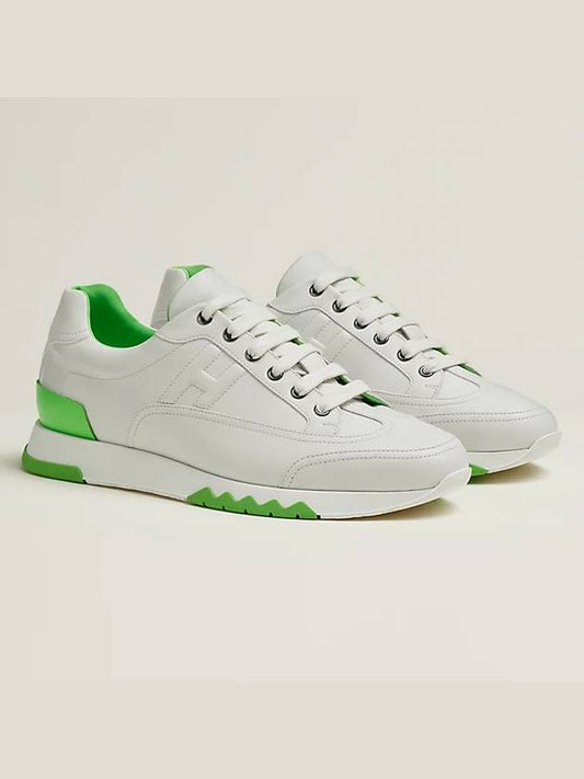 Trail Leather Low Top Sneakers Blanc - HERMES - BALAAN 2