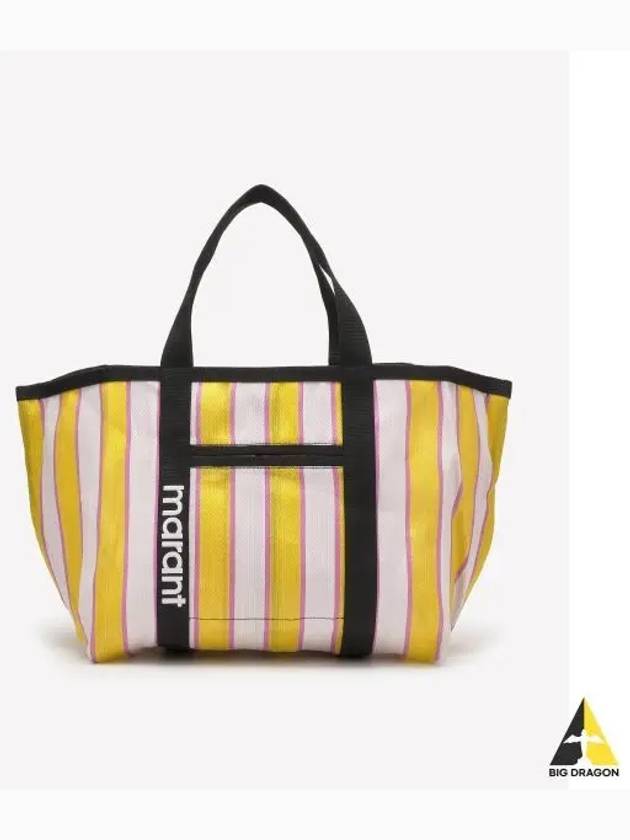 Warden Striped Tote Bag Yellow - ISABEL MARANT - BALAAN 2