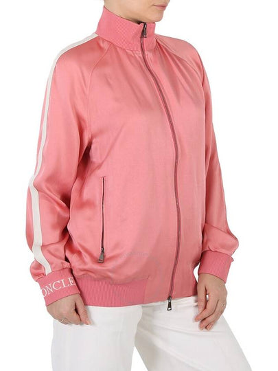 Moncler Ladies Pink Satin Track Jacket, Brand Size 46 (Large) - MONCLER - BALAAN 2