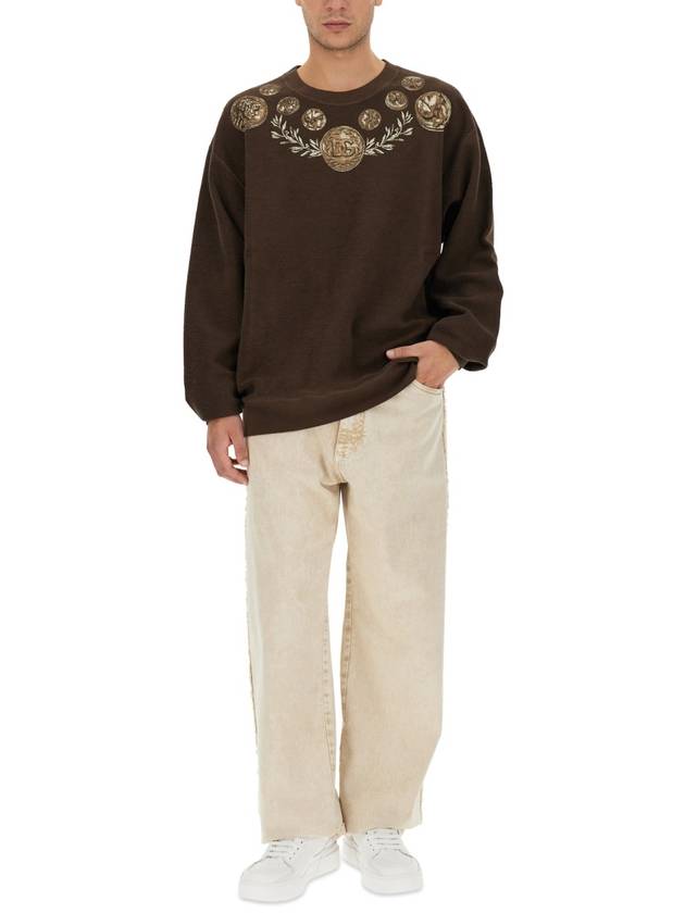 Sweater G9AHSTG7JO6 M1213 BROWN - DOLCE&GABBANA - BALAAN 3