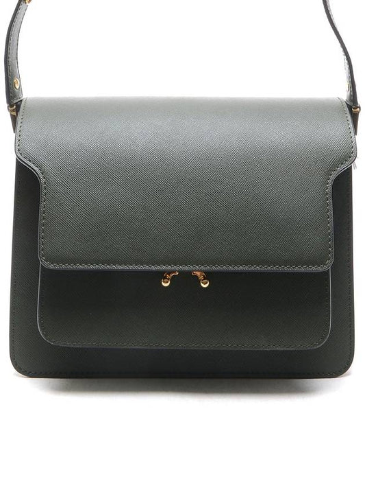 Saffiano Trunk Medium Shoulder Bag Green - MARNI - BALAAN 2