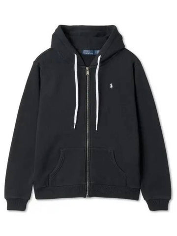 W Fleece Full Zip Hoodie Black - POLO RALPH LAUREN - BALAAN 1