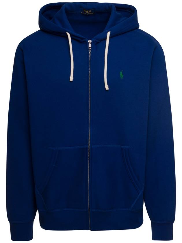 RL fleece hooded zip up Harrison blue - POLO RALPH LAUREN - BALAAN 1