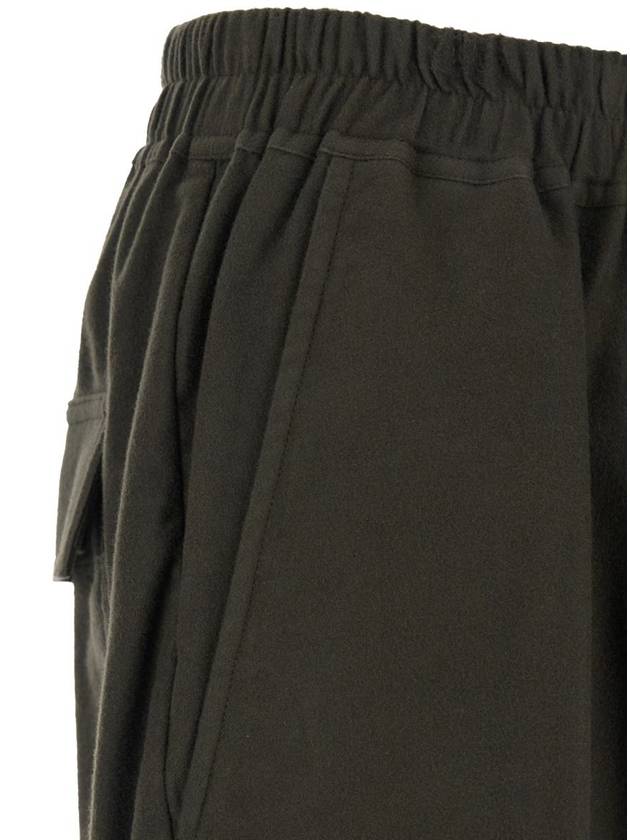 Green Drop-Crotched Pants With Drawstring In Cotton Man - RICK OWENS - BALAAN 3