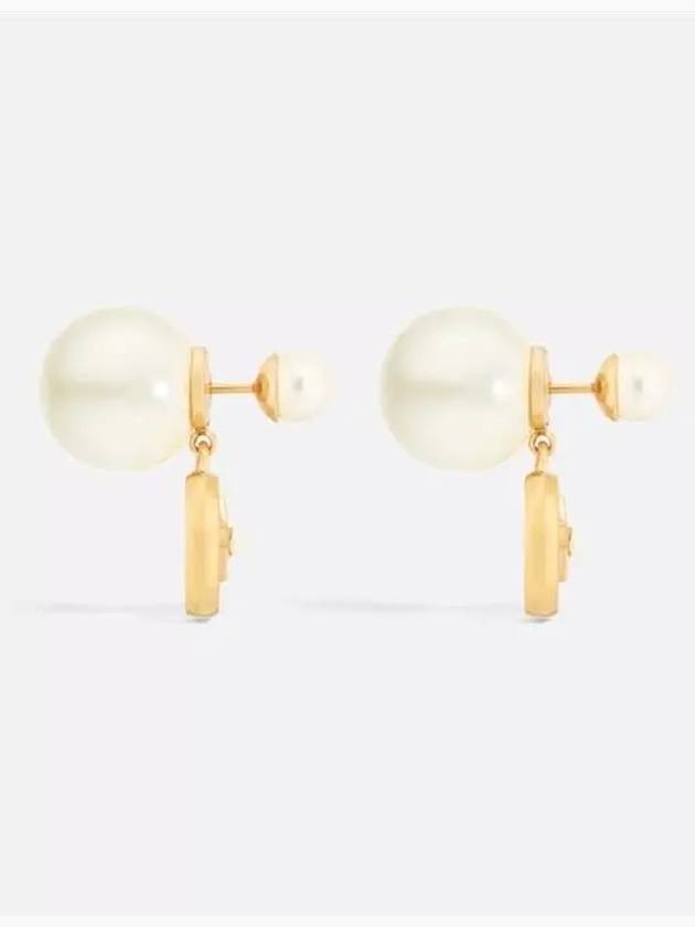 Tribales Resin Pearl Metal Earrings Gold - DIOR - BALAAN 3