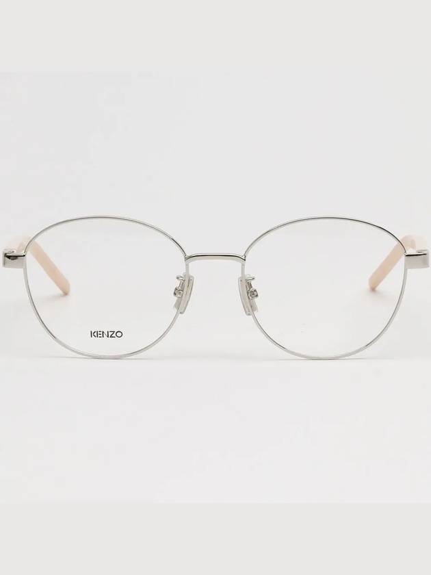 Glasses frame KZ50153F 016 round silver metal frame - KENZO - BALAAN 5