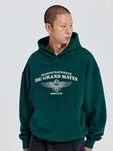 V Heavy Hood Sweat Club Hoodie Green - DE GRAND MATIN - BALAAN 1