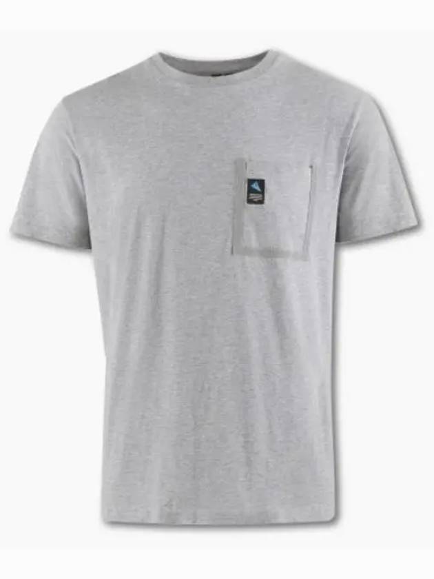 Men's Runa Pocket Short Sleeve T-Shirt Grey Melange - KLATTERMUSEN - BALAAN 2