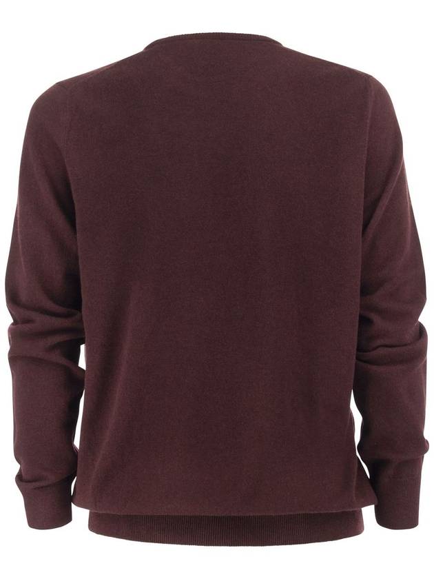 crew neck wool knit top burgundy - POLO RALPH LAUREN - BALAAN 3