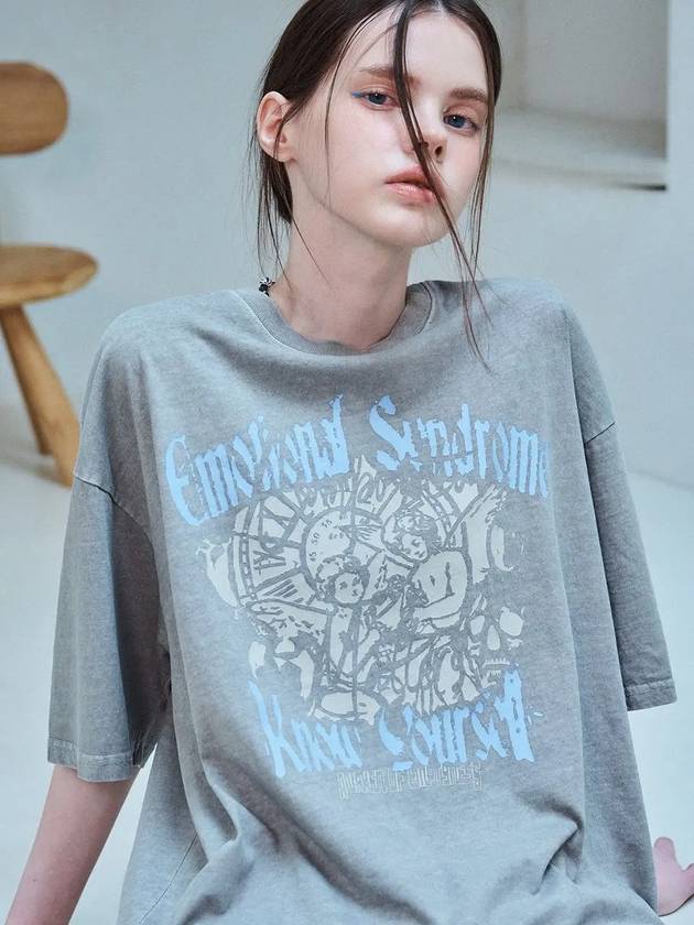 Emotional Angel Pigment Short Sleeve T Shirt Ghost Gray - CPGN STUDIO - BALAAN 3