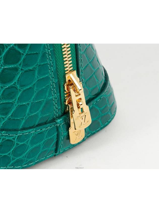 Alma BB Alligator Emerald Gold Plated 74162 - LOUIS VUITTON - BALAAN 5