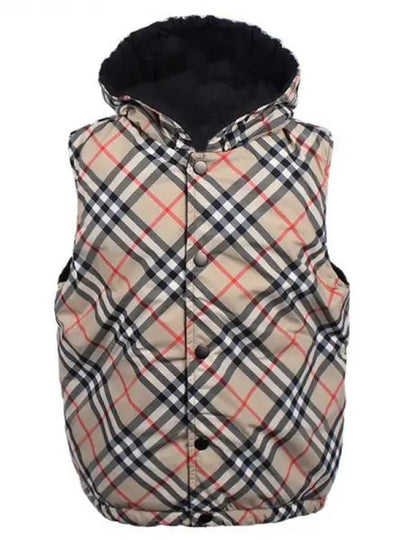 Kids Vintage Check Hooded Vest Archive Beige - BURBERRY - BALAAN 2