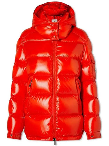 MAIRE logo hooded padded jacket red 1A001 42 68950 365 - MONCLER - BALAAN 1