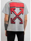 Marker Arrow Round Short Sleeve T-Shirt Gray - OFF WHITE - BALAAN 5