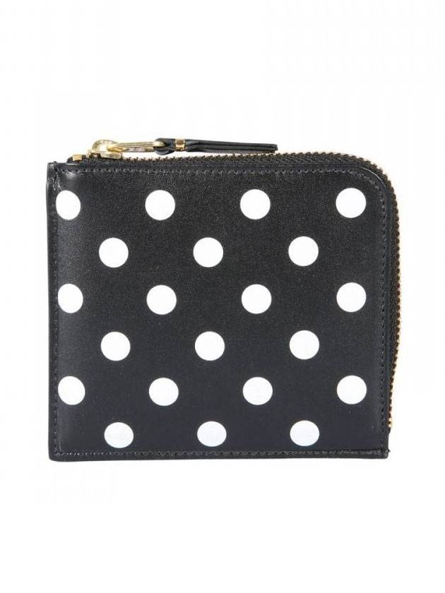 Polka Dot Zipper Coin Purse Black - COMME DES GARCONS WALLET - BALAAN 1