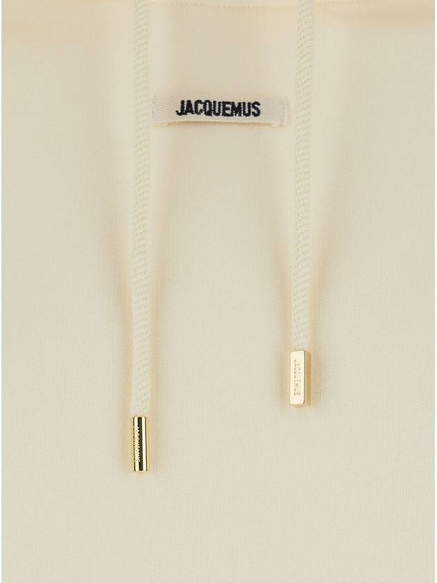 Le Sweatshirt Gros Grain Cotton Hoodie Light Beige - JACQUEMUS - BALAAN 4