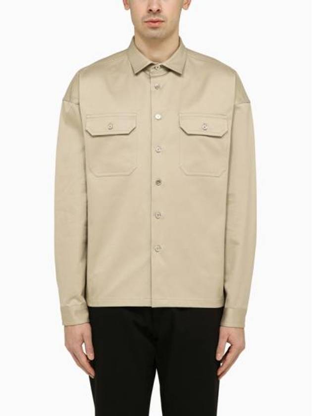 Men s Tops Classic Long Sleeve Shirt SC735OOO1UPX Beige BPG - PRADA - BALAAN 2