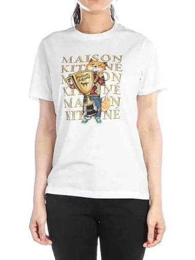 Women s Fox Champion Short Sleeve T Shirt 270255 - MAISON KITSUNE - BALAAN 1