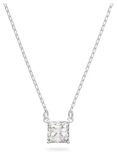 Stilla Attract Square Cut Crystal Pendant Necklace Silver - SWAROVSKI - BALAAN 2