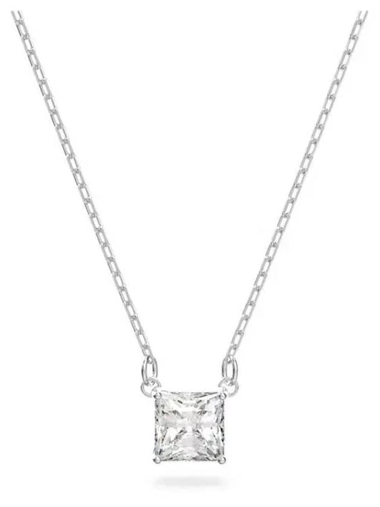 Stilla Attract Square Cut Crystal Pendant Necklace Silver - SWAROVSKI - BALAAN 2