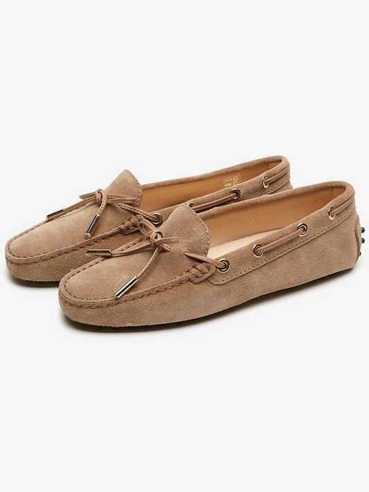 Gommino Suede Driving Shoes Beige - TOD'S - BALAAN 2