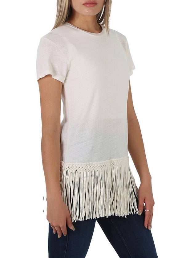 Polo Ralph Lauren Ladies Fringed Hem T-Shirt, Size Large - POLO RALPH LAUREN - BALAAN 2