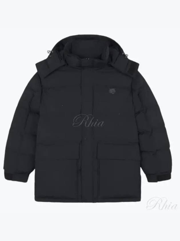 Puffer Bold Fox Head Patch Nylon Hood Padding Black - MAISON KITSUNE - BALAAN 2