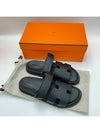 Hermes Chypre H Logo Calfskin Sandals Black - HERMES - BALAAN 8