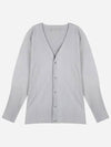 V-Neck Pleated Cardigan Grey - ISSEY MIYAKE - BALAAN 2