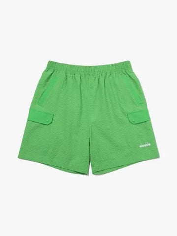 Diadora seersucker half pants GREEN - DIADORA - BALAAN 1