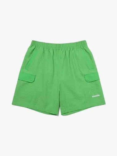 Diadora seersucker half pants GREEN - DIADORA - BALAAN 1