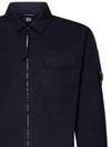 Gabardine Zip Up Long Sleeve Shirt Navy - CP COMPANY - BALAAN 5