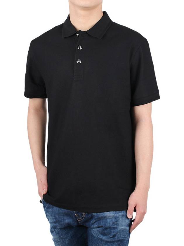 Men's Goldman Short Sleeve PK Shirt Black - BURBERRY - 3