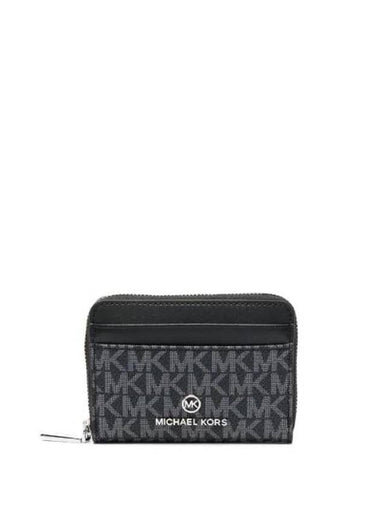 Jet Set Small Logo Card Wallet Black - MICHAEL KORS - BALAAN 1