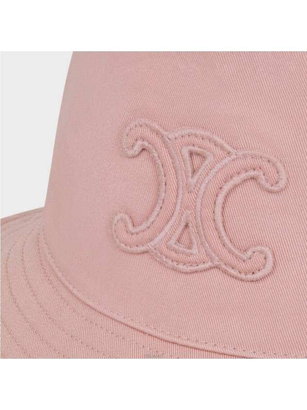 Triomphe Gabardine Cotton Bucket Hat Vintage Pink - CELINE - BALAAN 3