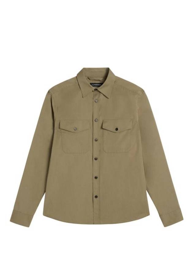 Perry 2 Pocket Slim Long Sleeve Shirt Aloe - J.LINDEBERG - BALAAN 2