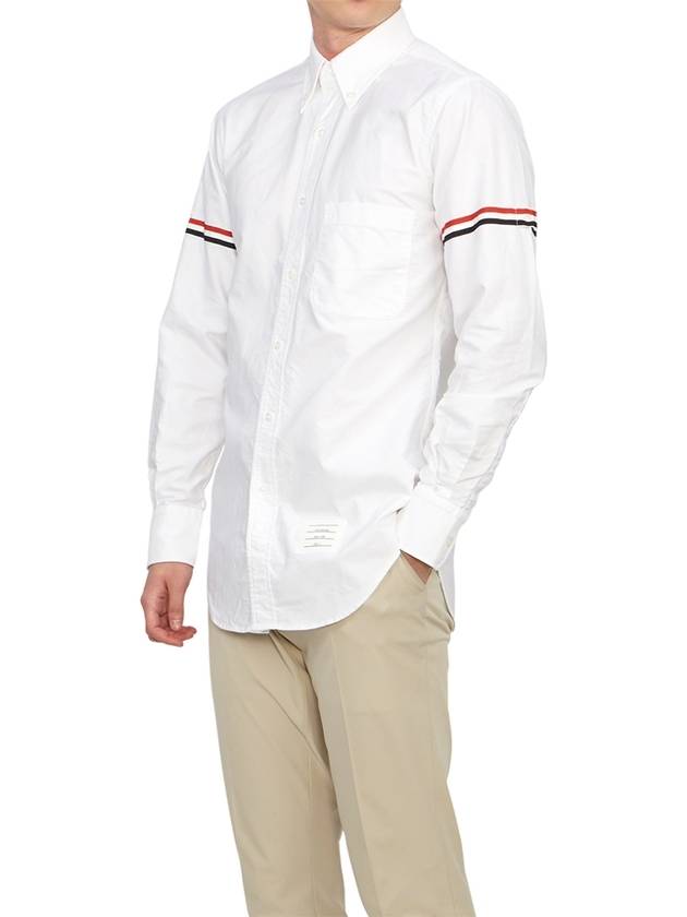 Armband Oxford Long Sleeve Shirt White - THOM BROWNE - BALAAN 5