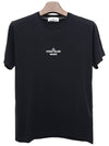 Archivio Cotton Short Sleeve T Shirt Black - STONE ISLAND - BALAAN 3